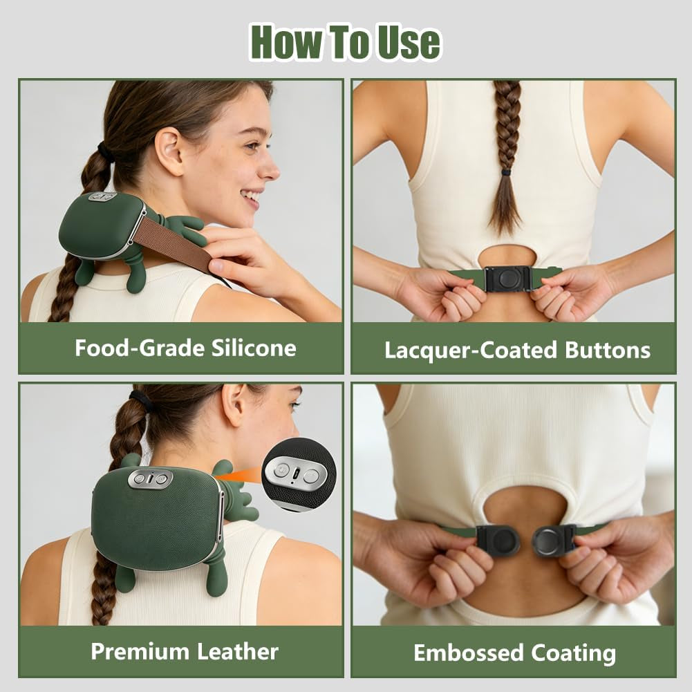 2026 Electric Shiatsu Neck and Back Massager with Heat, Adjustable Intensity Levels, and 4D Kneading for Authentic Palm Massage Experience