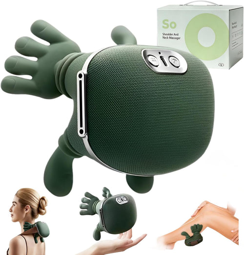 2026 Electric Shiatsu Neck and Back Massager with Heat, Adjustable Intensity Levels, and 4D Kneading for Authentic Palm Massage Experience